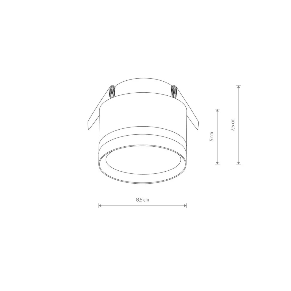 Einbaustrahler GX53 Ø 8,5 cm Weiß Aluminium Modern