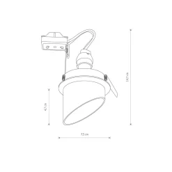 Einbaustrahler Schwarz GU10 Aluminium Ø 7,5 cm punktuell