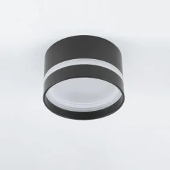 Einbaustrahler Schwarz GX53 Ø 8,5 cm Aluminium Modern