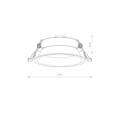 Einbaustrahler Weiß GX53 Metall Ø 12 cm klein rund Decke