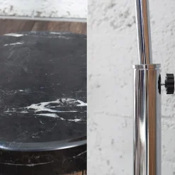 Elegant Standlampe Retro Chrom Schwarz 180cm