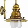 Elegante Außenwandleuchte Maritim in Messing antik IP43