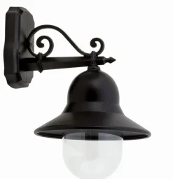 Elegante Außenwandleuchte Schwarz Rustikal IP44 E27