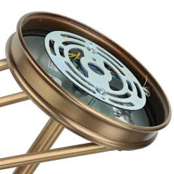 Elegante Deckenleuchte Glas Jugendstil rund Wohnzimmer