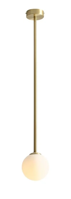 Elegante Deckenleuchte Metall in Messing E14 Glas Kugel