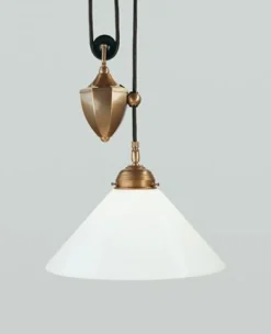 Elegante Hängelampe Berliner Messing Glas E27 Ø30 cm