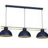 Elegante Hängelampe Dunkelblau Gold E27 115 cm lang