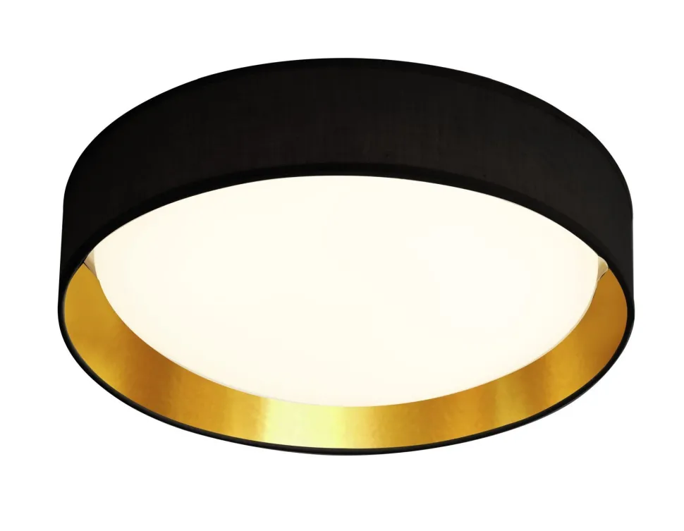 Elegante LED Deckenleuchte Ø50 cm 25 W in Schwarz Gold