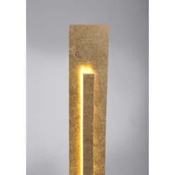 Elegante LED Stehlampe warmweiß 141 cm in Blattgold