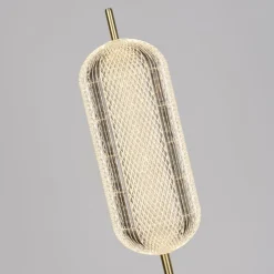 Elegante LED Stehleuchte Metall 154 cm 23 W in Messing