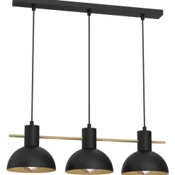 Elegante Pendelleuchte Dunkelblau Gold E27 64 cm lang