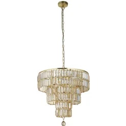 Elegante Pendelleuchte Glas Metall Ø50 cm E14 Modern