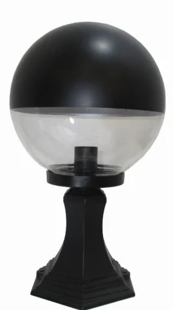 Elegante Sockelleuchte Kugel Schirm 44cm hoch IP44 E27
