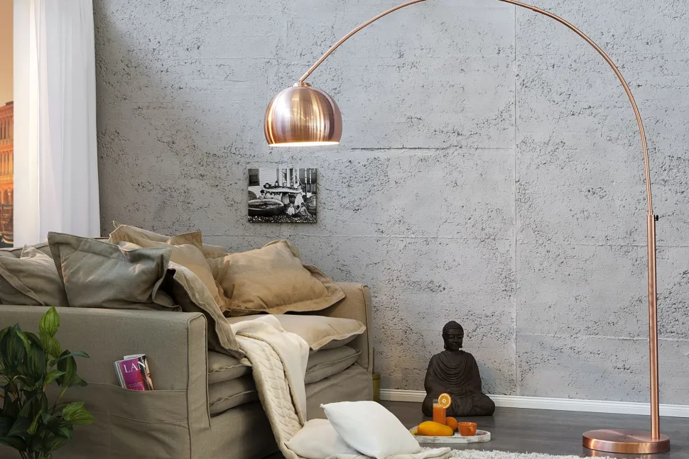 Elegante Standlampe Retro 170cm gebogen