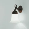 Elegante Wandlampe Echt-Messing Glas E27 dekorativ