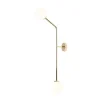 Elegante Wandlampe Metall Glas in Gold E14 99 cm hoch