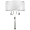 Elegante Wandlampe mit Schirm Weiß Nickel Schlafzimmer