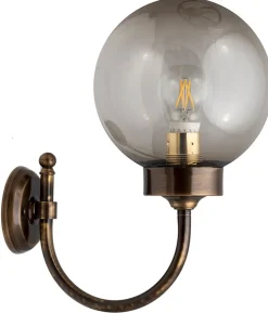 Elegante Wandleuchte Messing Antik Hof IP43 VERIA