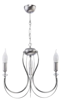 Eleganter Kronleuchter in Silber 3-armig AREGUND