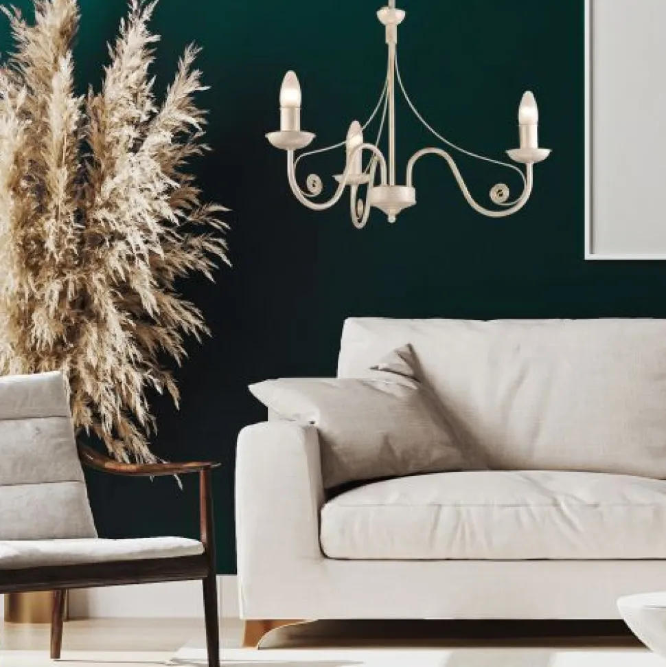 Eleganter Kronleuchter KELSIE Rustikal 3-flmg