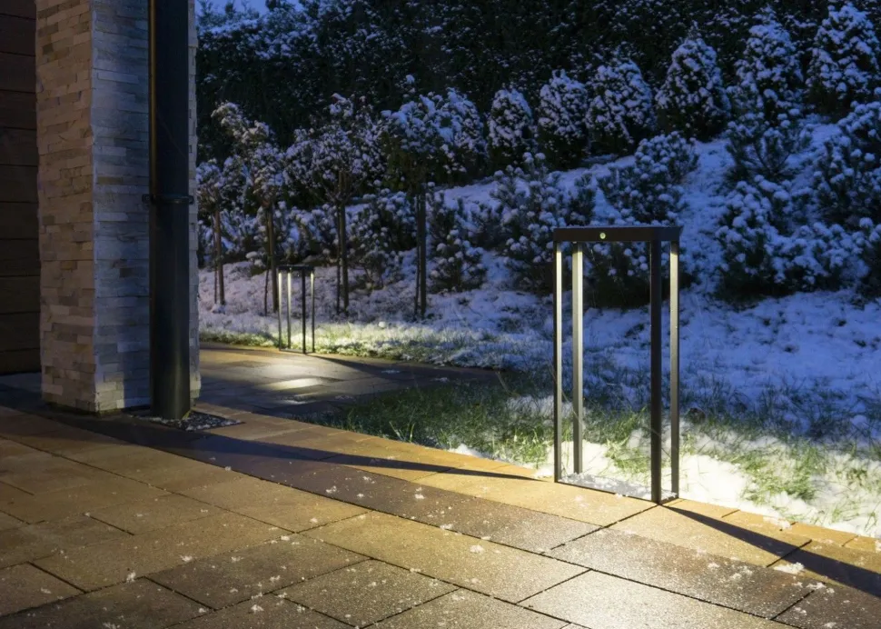 Energieeffiziente LED Solarleuchte IP65 2 W Dunkelgrau