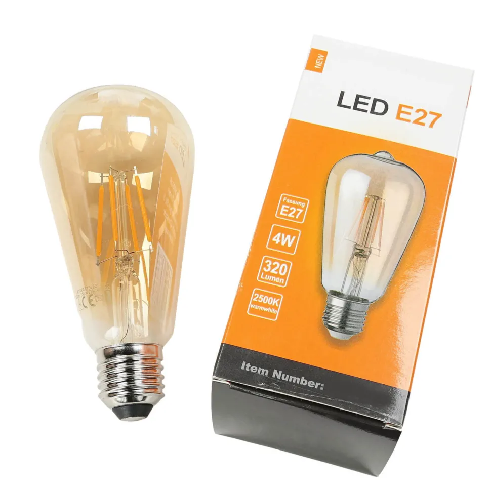 Filament Leuchtmittel LED E27 dimmbar 4 W 2500 K warmweiß 320 lm - LM10060