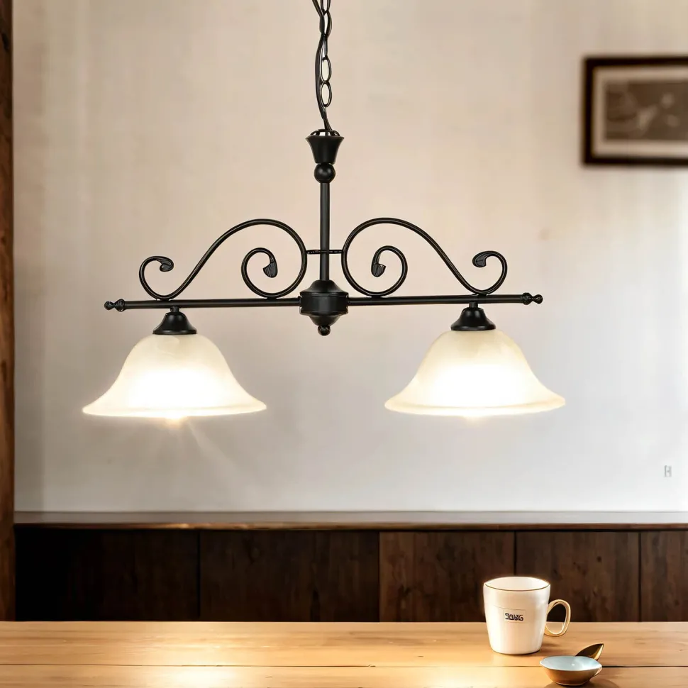 2-flammige Leuchte hängend DOROTHEA Landhausstil