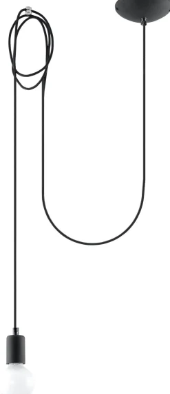 Flexibel Hängelampe Schwarz max. 3 m E27 flexibel
