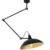 Flexible Deckenlampe Loft in Schwarz Gold E27 Metall