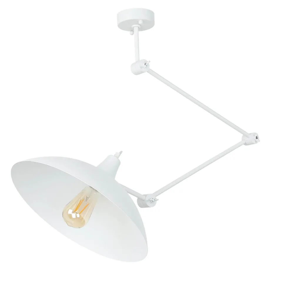 Flexible Deckenlampe Weiß Wohnzimmer Retro Leuchte