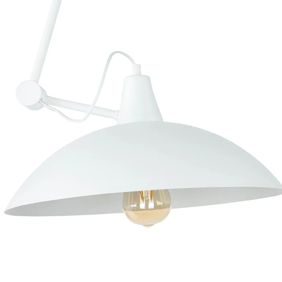 Flexible Deckenlampe Weiß Wohnzimmer Retro Leuchte