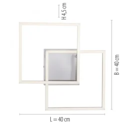 Flexible LED Deckenleuchte in Stahl 3000 K B:35,9 cm