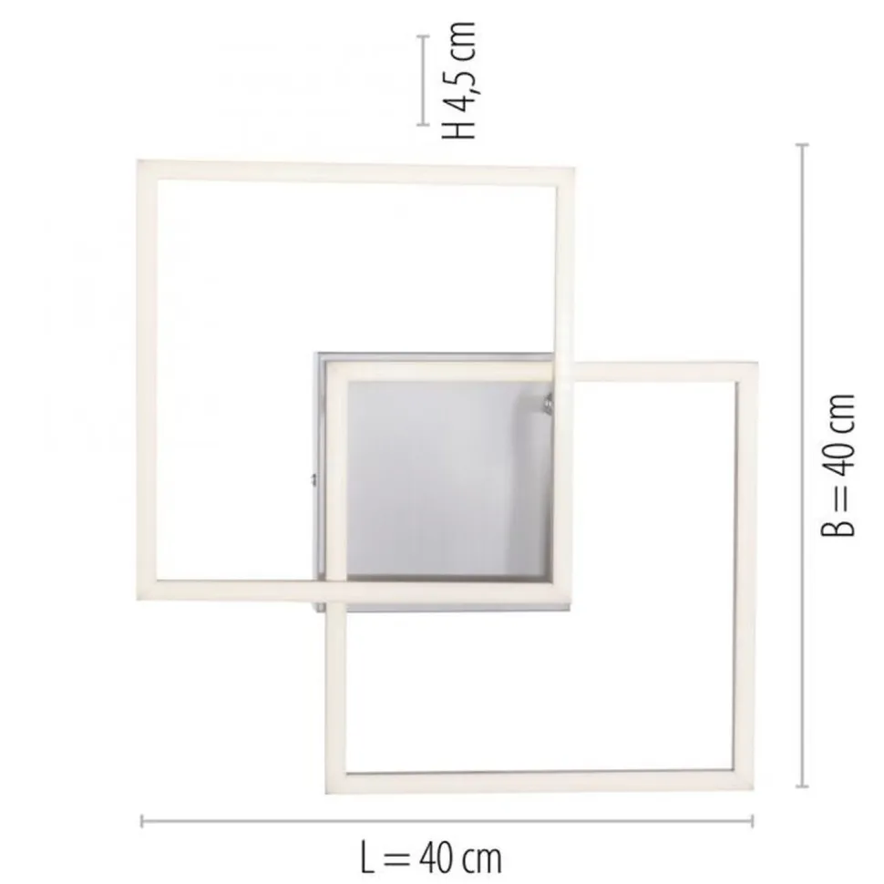 Flexible LED Deckenleuchte in Stahl 3000 K B:35,9 cm