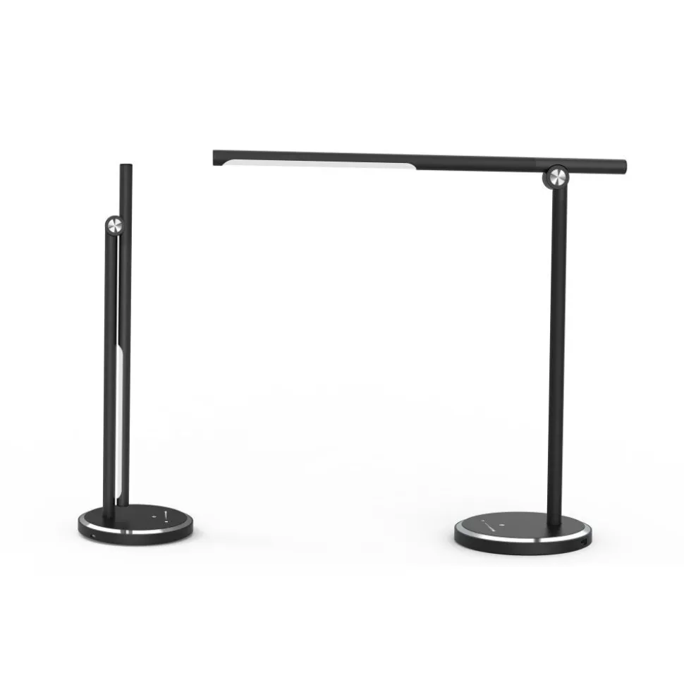 Flexible LED Schreibtischlampe Schwarz 42cm hoch