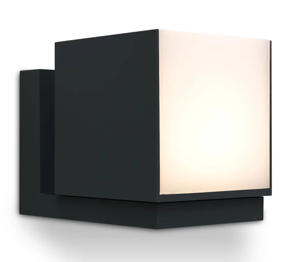 Flexible LED Wandleuchte Schwarz IP54 3000 K Aluminium