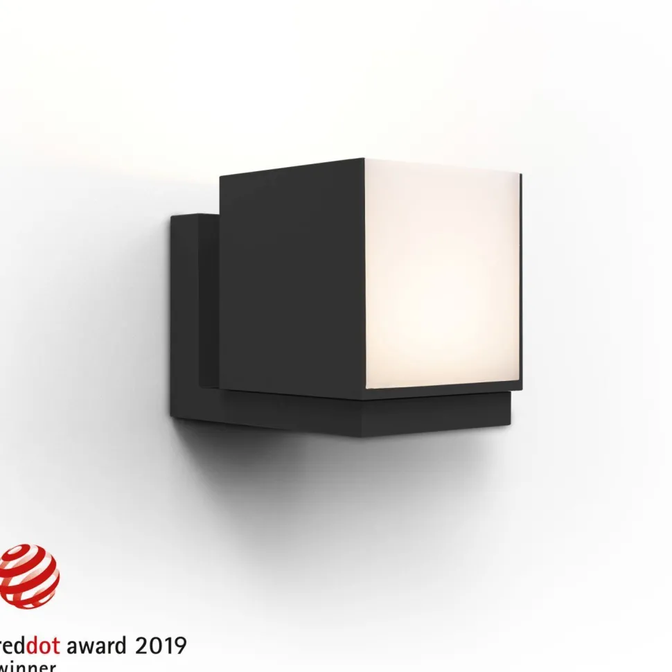 Flexible LED Wandleuchte Schwarz IP54 3000 K Aluminium