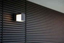 Flexible LED Wandleuchte Schwarz IP54 3000 K Aluminium