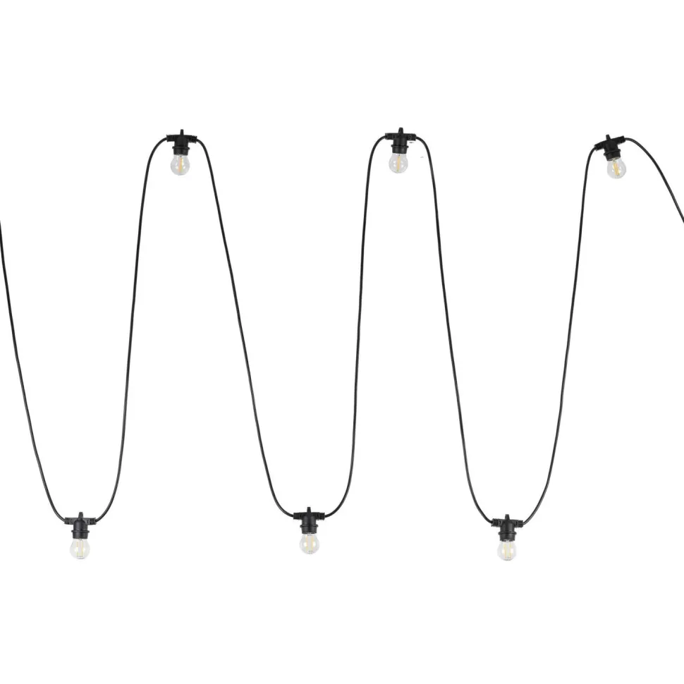 Flexible Lichterkette außen Schwarz Metall IP65 E27