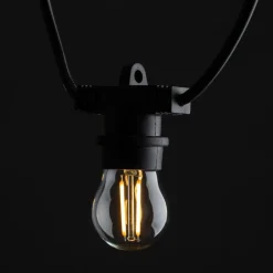 Flexible Lichterkette außen Schwarz Metall IP65 E27