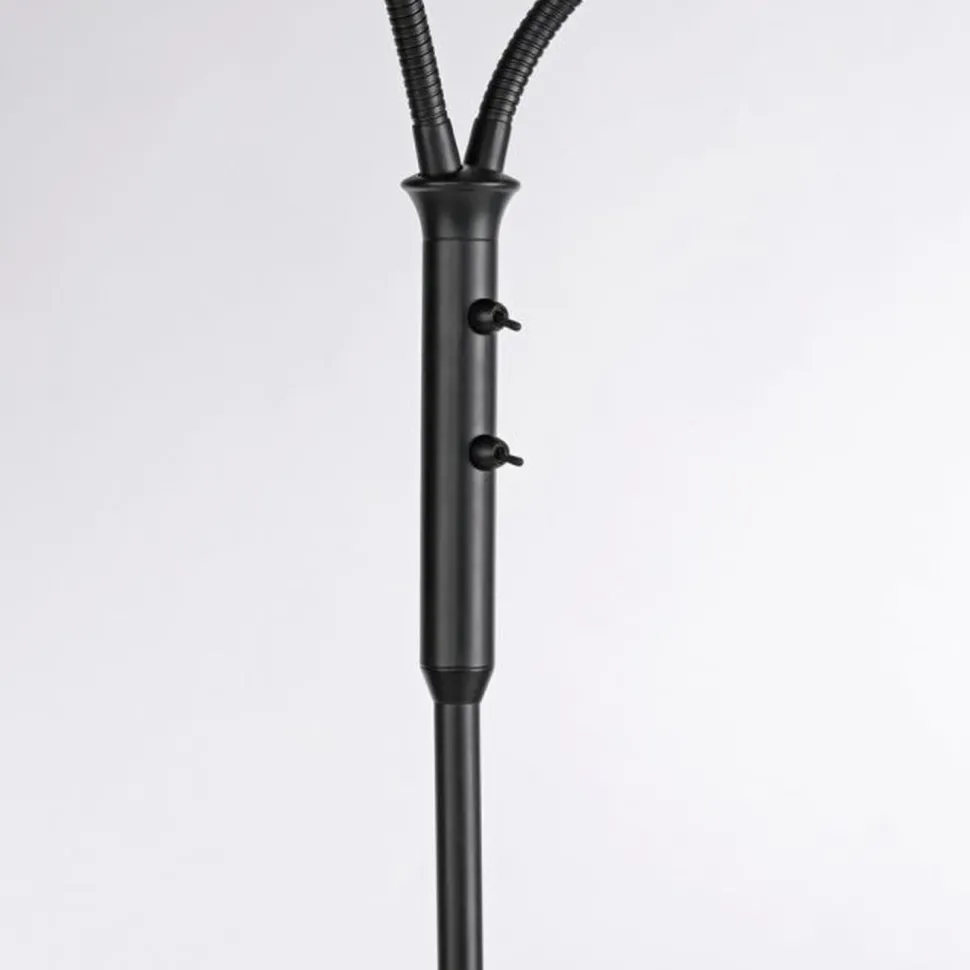 Flexible Stehleuchte Glas Metall 170 cm inkl E14 3000 K