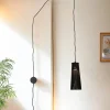 Flexible Wandlampe mit Stecker & Schalter Schwarz