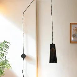 Flexible Wandlampe mit Stecker & Schalter Schwarz