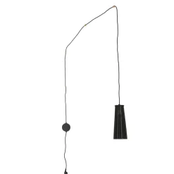Flexible Wandlampe mit Stecker & Schalter Schwarz
