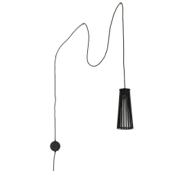 Flexible Wandlampe mit Stecker & Schalter Schwarz