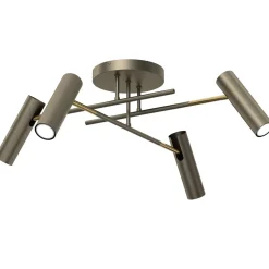 Flexibler Deckenspot in Gold GU10 H:24 cm stilvoll