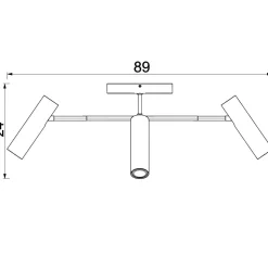 Flexibler Deckenspot in Gold GU10 H:24 cm stilvoll