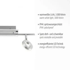 Flexibler LED Deckenspot in Aluminium IP44 L:50,5 cm