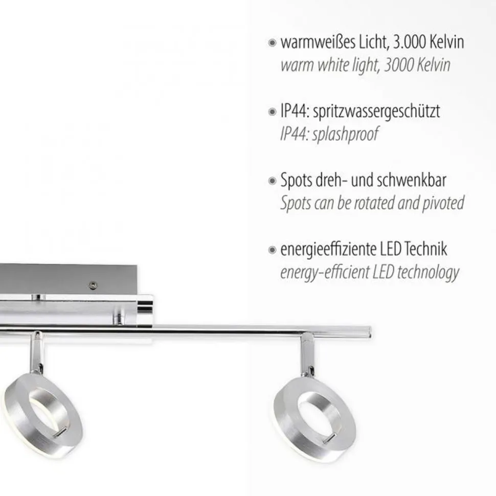 Flexibler LED Deckenspot in Aluminium IP44 L:67 cm