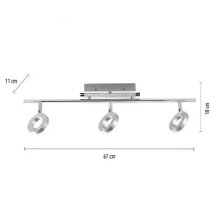 Flexibler LED Deckenspot in Aluminium IP44 L:67 cm