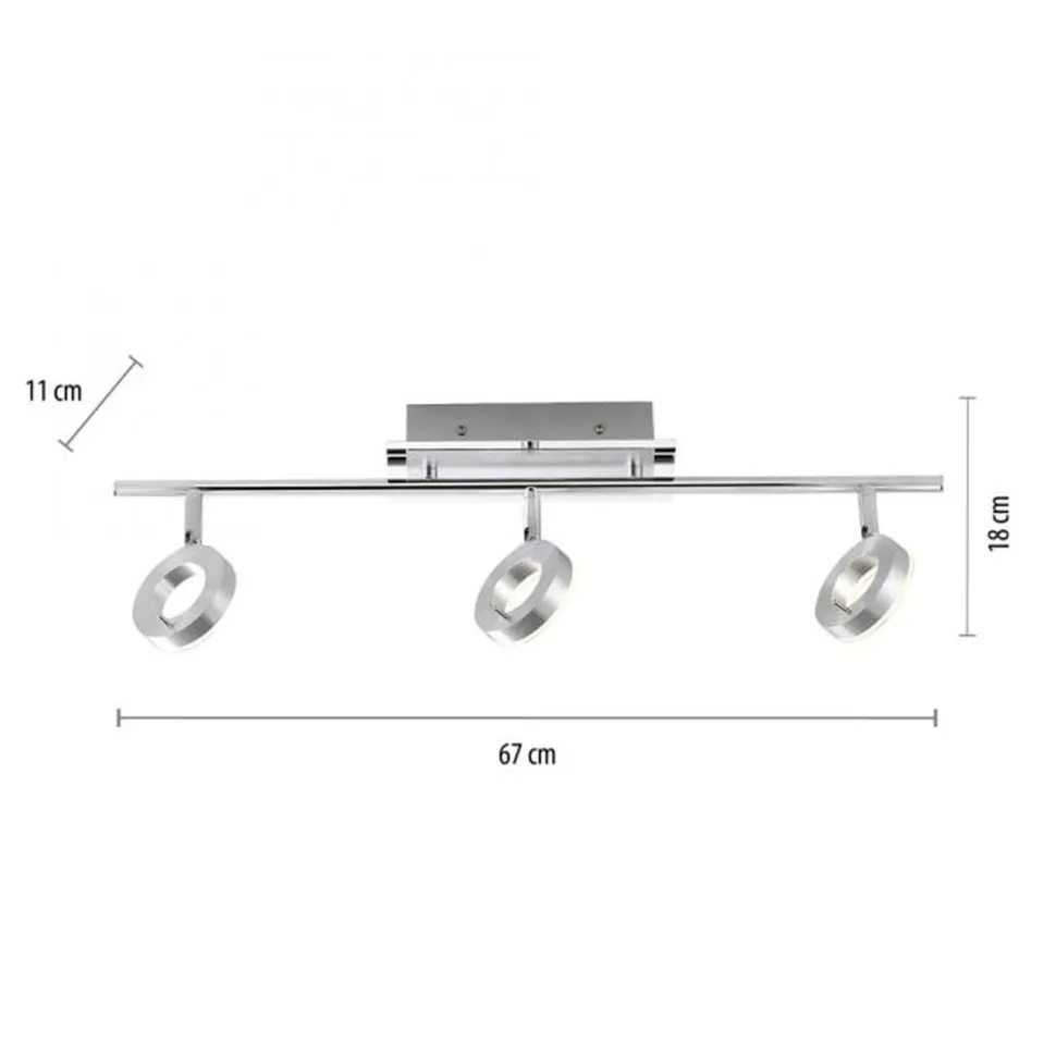 Flexibler LED Deckenspot in Aluminium IP44 L:67 cm